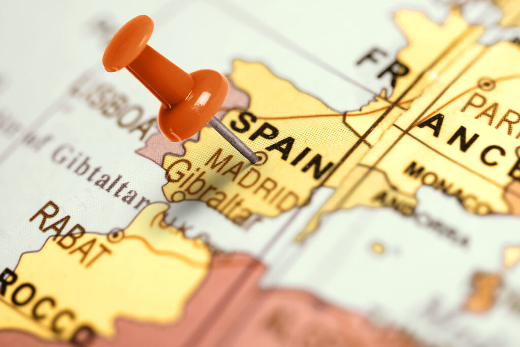 Ubicación: España. Marcador rojo en el mapa.