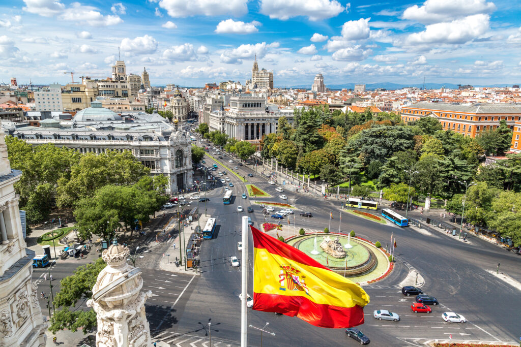 Fuente de Cibeles en la Plaza de Cibeles de Madrid